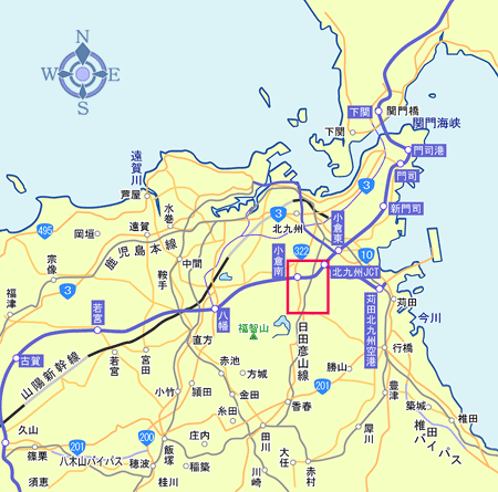 北九州広域地図